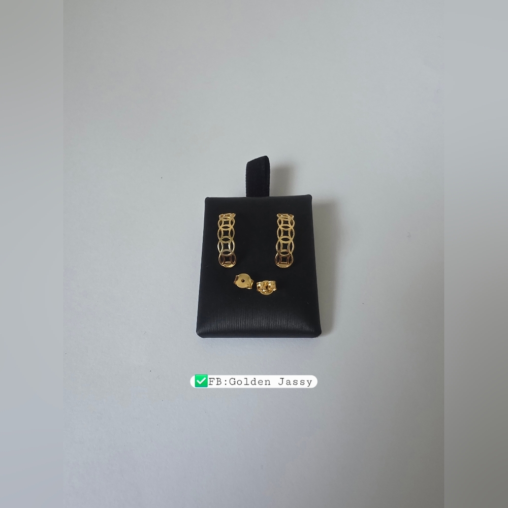 18K Real Gold Money Catcher Earring